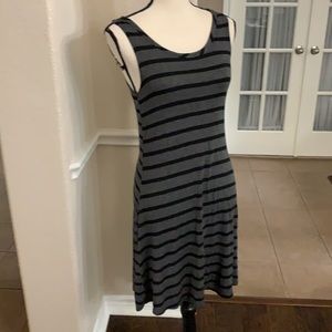 Olivia Rae gray with black striped dress